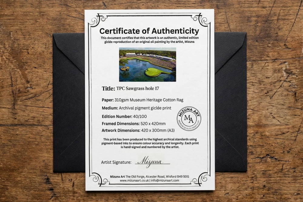 TPC Sawgrass – Limited Edition Framed Giclée Print 50x40cm