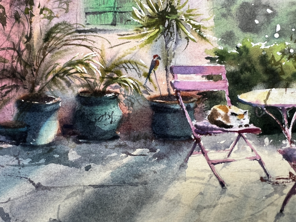 Sunlit Cyprus Corner