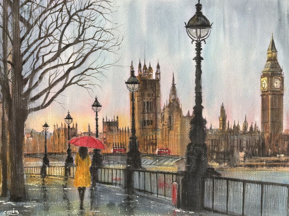 London Scene, Walking in the Rain
