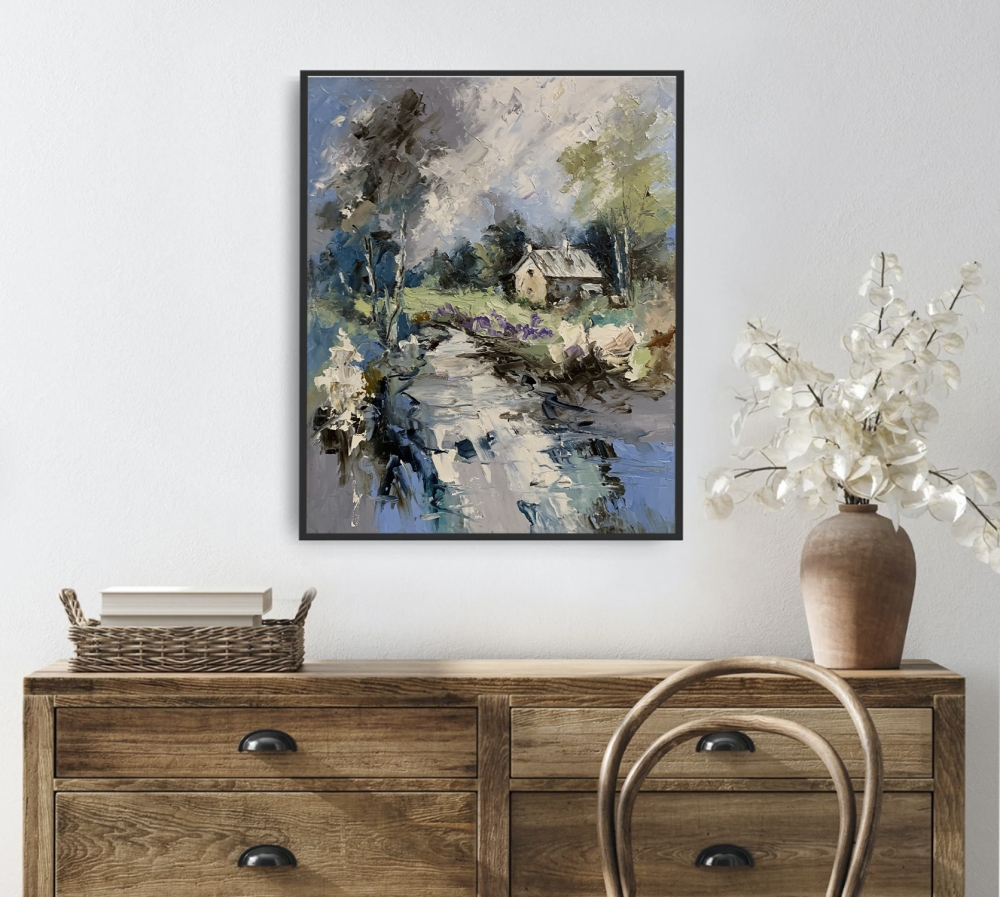 Quiet Morning, Forest Cabin