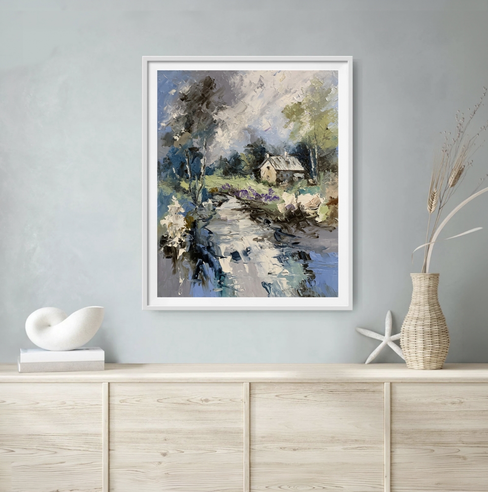 Quiet Morning, Forest Cabin