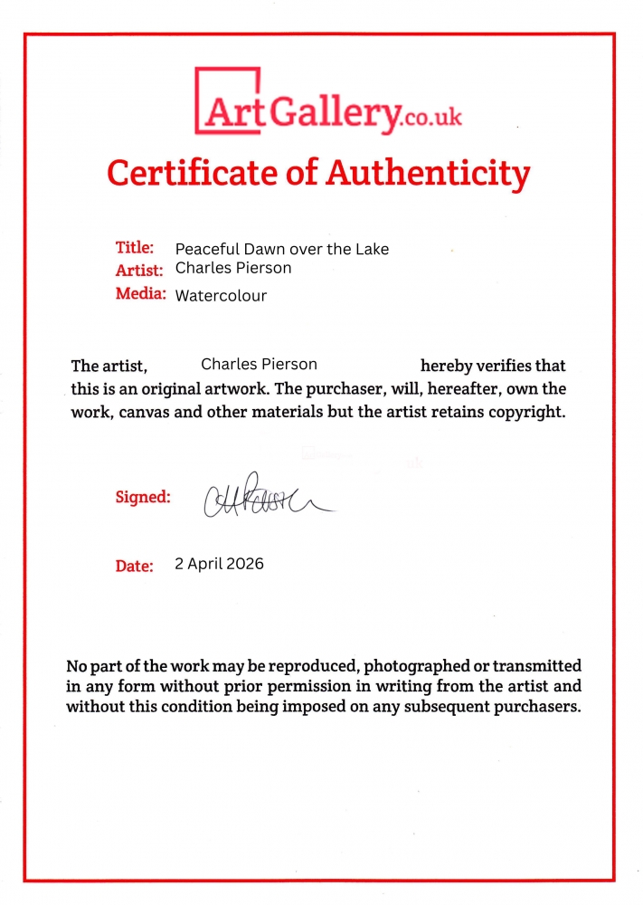 Peaceful Morning on the Lake. Original Watercolour