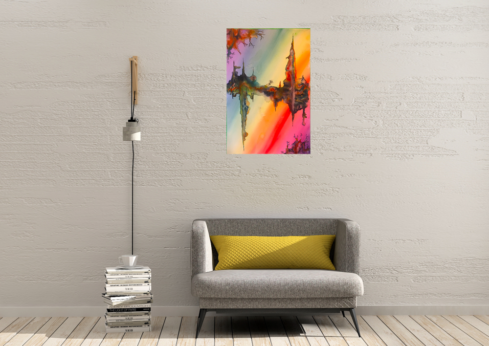 Antisymmetric, 15x22, inch,Watercolors on Cold Press Paper SKU 4079