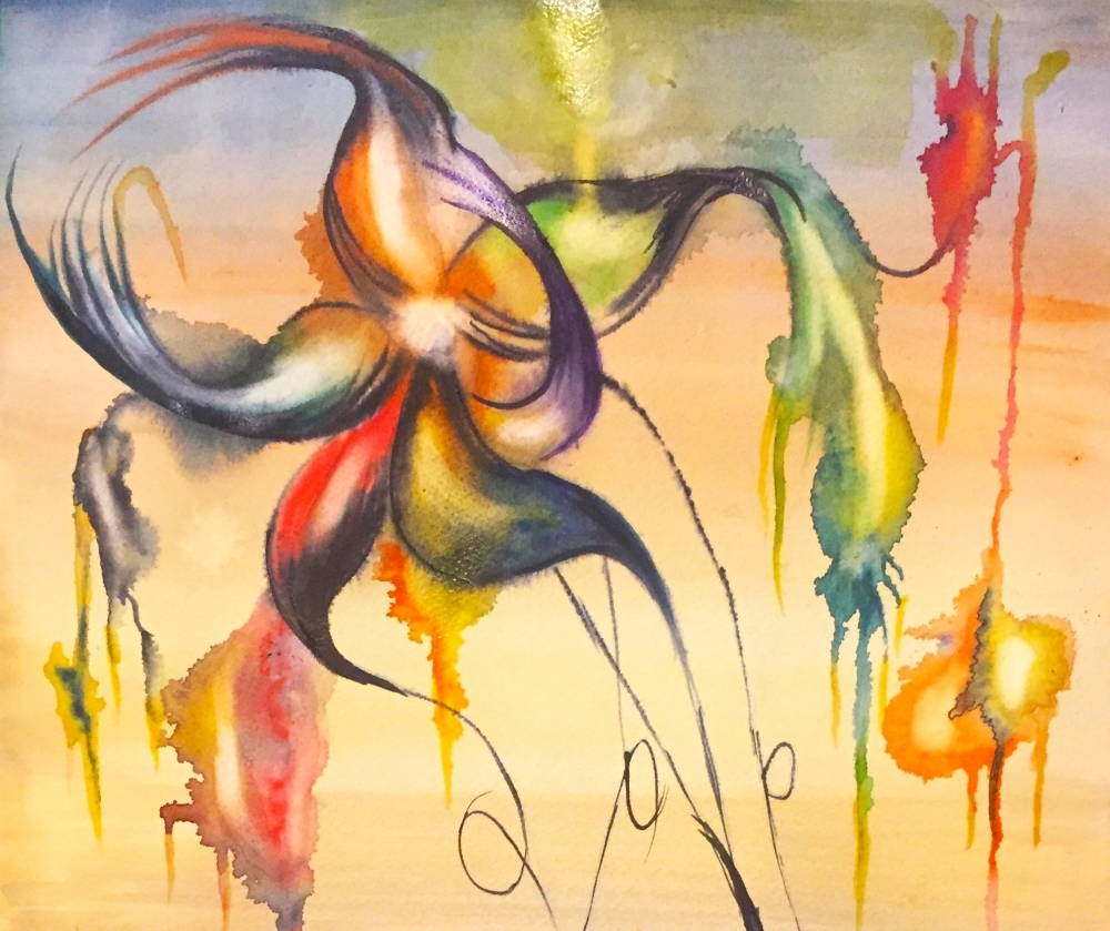 The Angel's Tears, Tears on the Sky, 15x22 inch, Watercolors on Cold Press Paper SKU 4080 