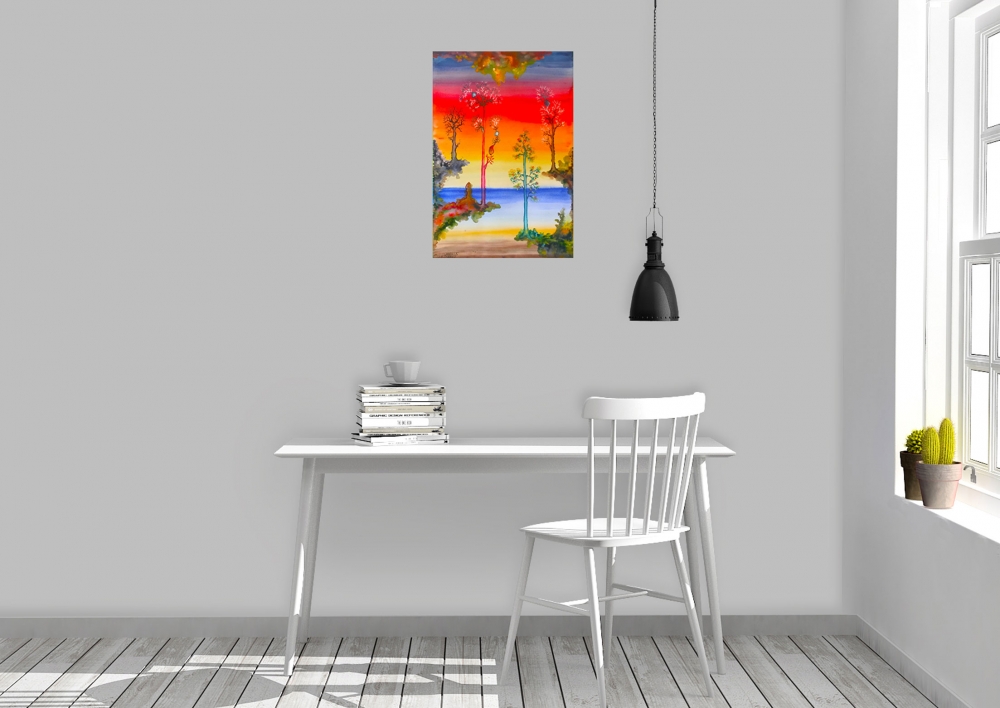 The Four Seasons Vivaldi , 15x22, inch, watercolors on cold press paper, SKU 4086 