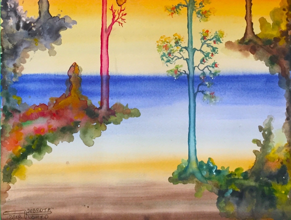 The Four Seasons Vivaldi , 15x22, inch, watercolors on cold press paper, SKU 4086 