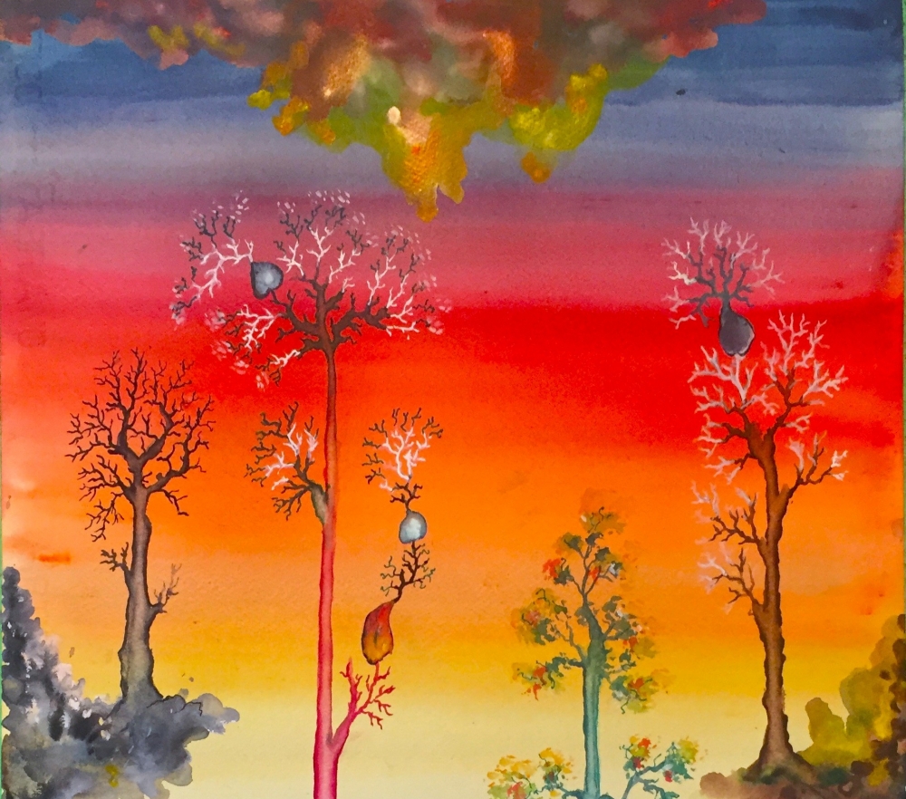 The Four Seasons Vivaldi , 15x22, inch, watercolors on cold press paper, SKU 4086 