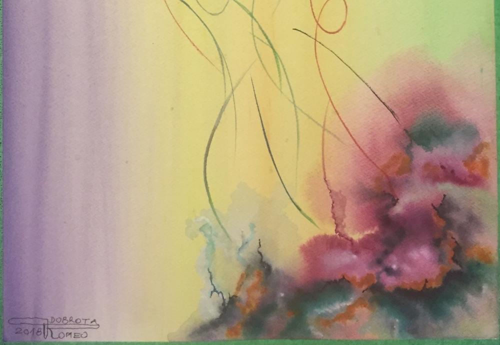 The Pride Flower 2, 15x22 inch, watercolors on cold press paper SKU 4088  