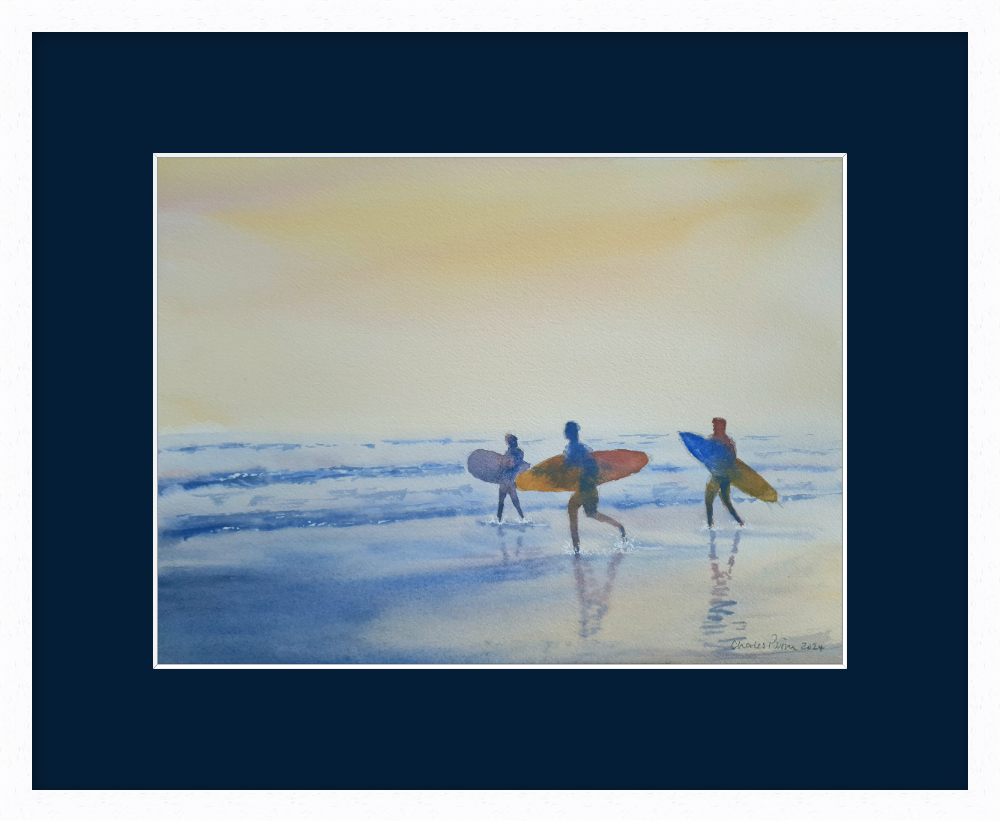 Surf's Up! Original Watercolour