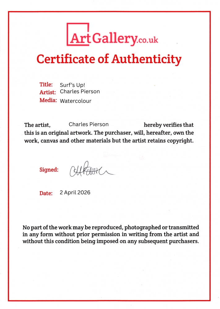 Surf's Up! Original Watercolour