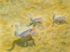 Geese on the Lake. Signed Original Watercolour
