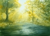 River Sunburst. Original Signed Watercolour. 15x11 inches ; 38x28cm