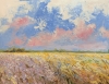 Pastel Sky Field Landscape.