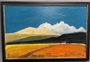 Welsh Mountain Cottage,  Atmospheric Mountain Landscape Original Painting