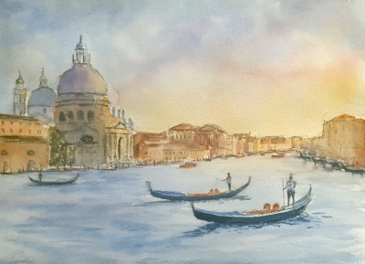 Venice at Sunrise. Original Watercolour