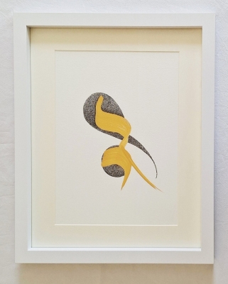 Minimalist Gold & Black Artwork, Textured Fine Art, Modern Conceptual Wall Decor, Original Handmade Painting