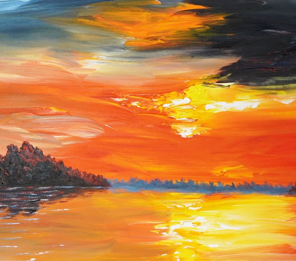 Romantic Evening Lake XL 3