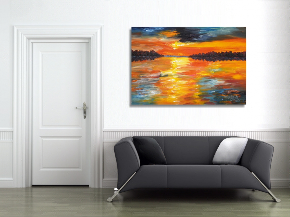 Romantic Evening Lake XL 3