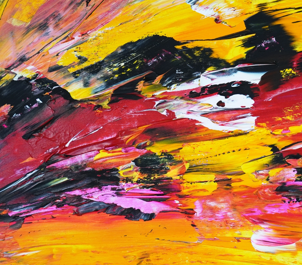 Yellow Red Abstraction XXL 6