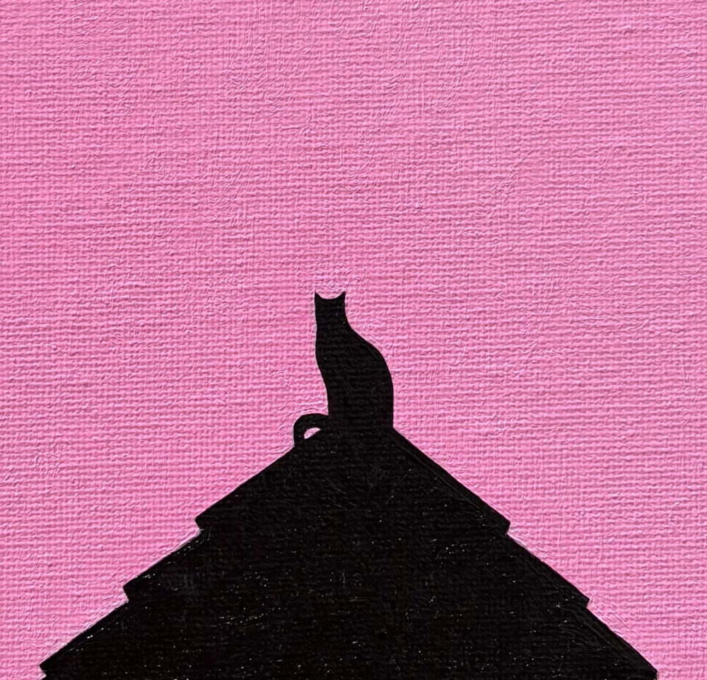 The Cat And The Pink Sunset
