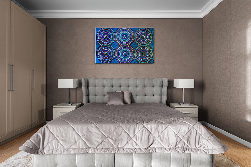 Six Circles - Hand painted 