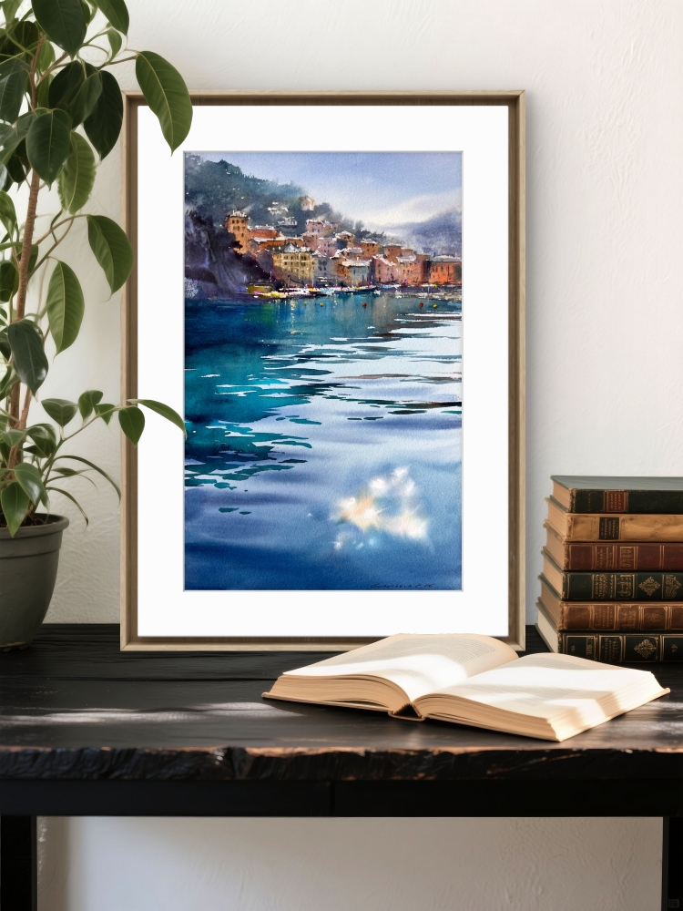 Blue Italian Morning. Camogli