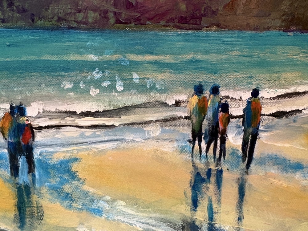 Barafundle Fantasy Atmospheric, Welsh, Beach Original oil Painting