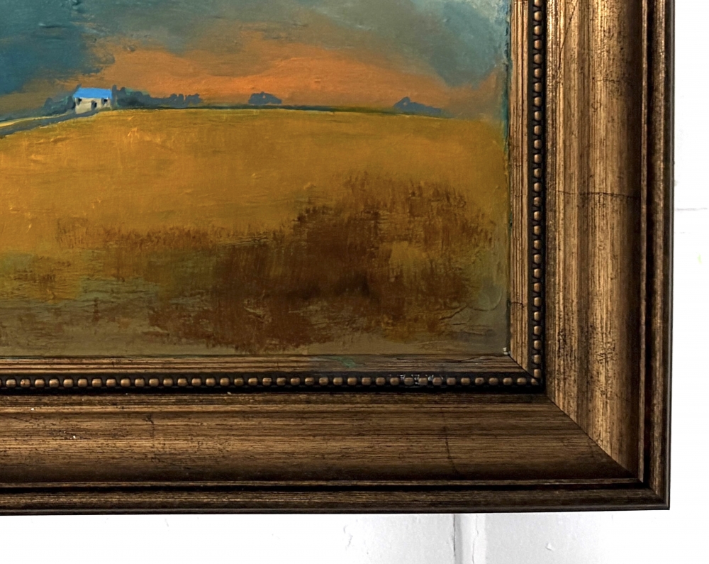 Golden Fields View.   Traditional Oil Painting