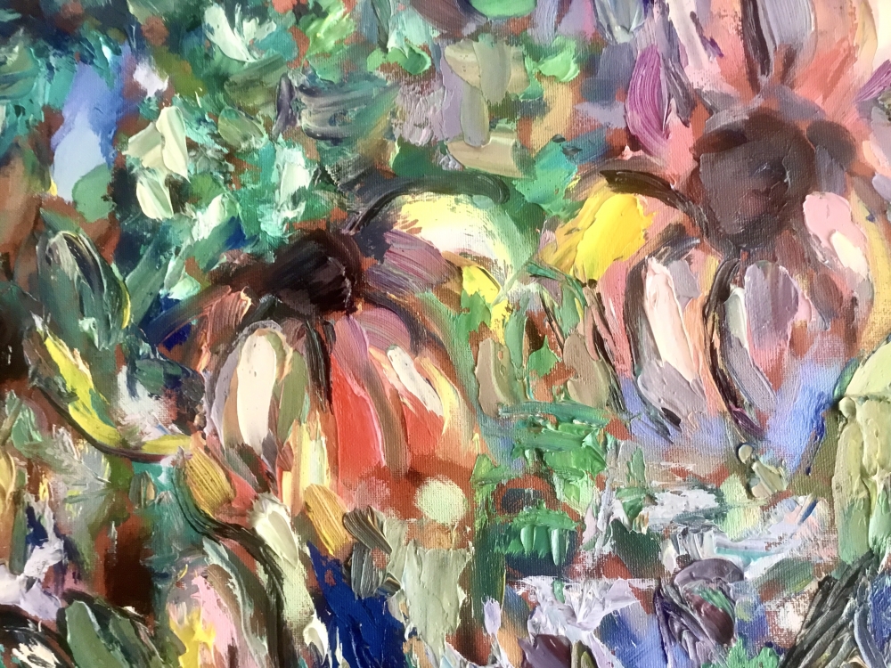 Original Impressionist Floral Oil Painting - Vibrant Sunflower