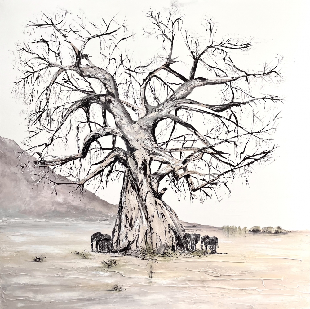 Elephants under the Baobab 