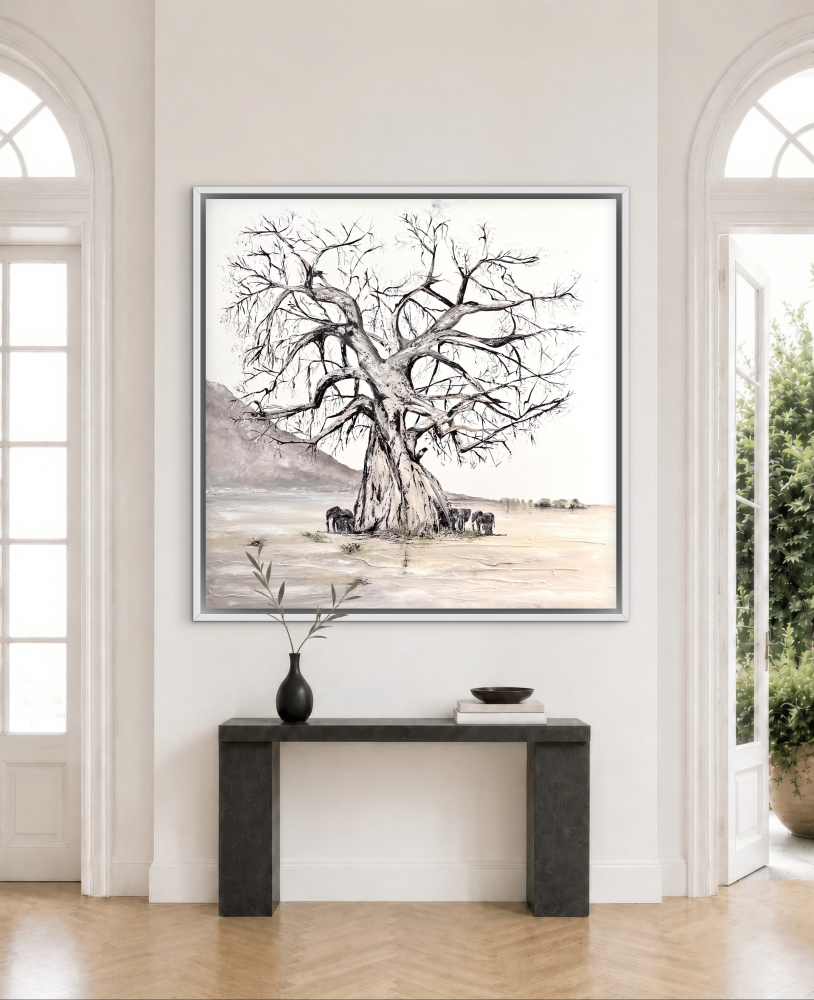 Elephants under the Baobab 