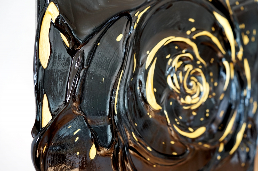 Little Black Rose with a Touch of Gold I. 