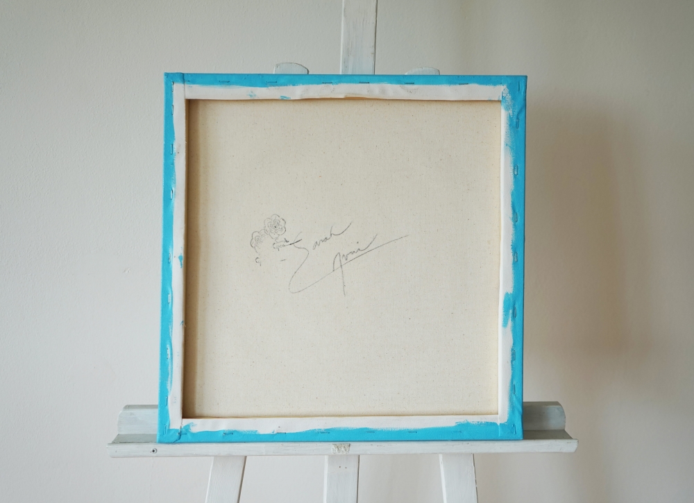 Little Blue Rose with a Touch of Gold III. 