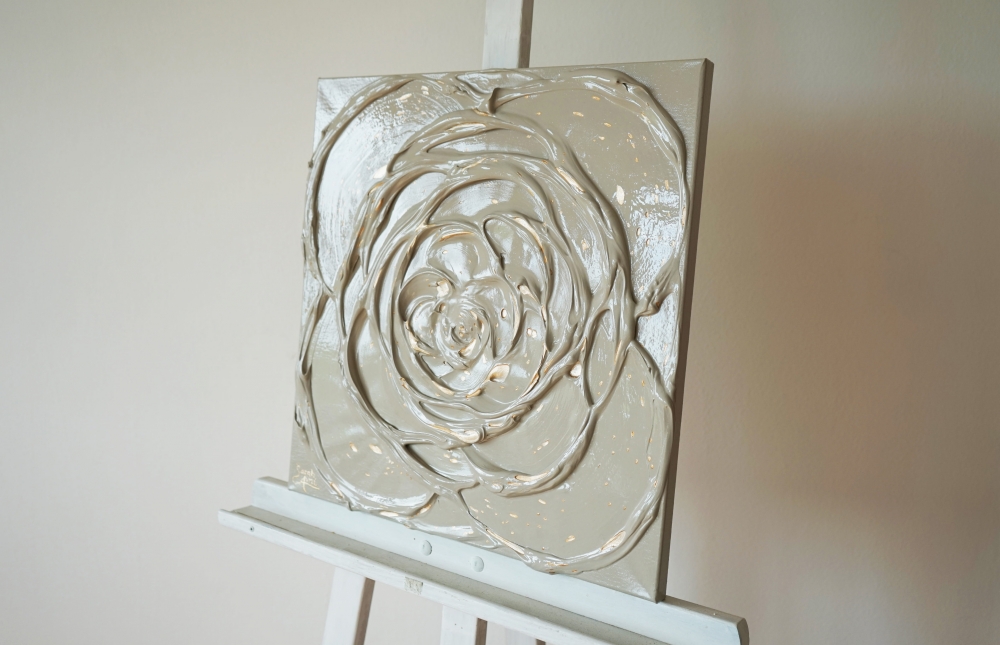 Little Greige Rose with a Touch of Silver I. 