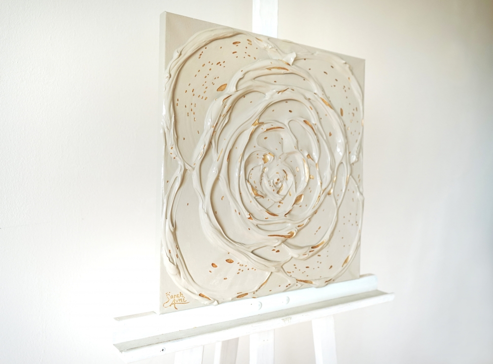 Little Greige Rose with a Touch of Silver I. 