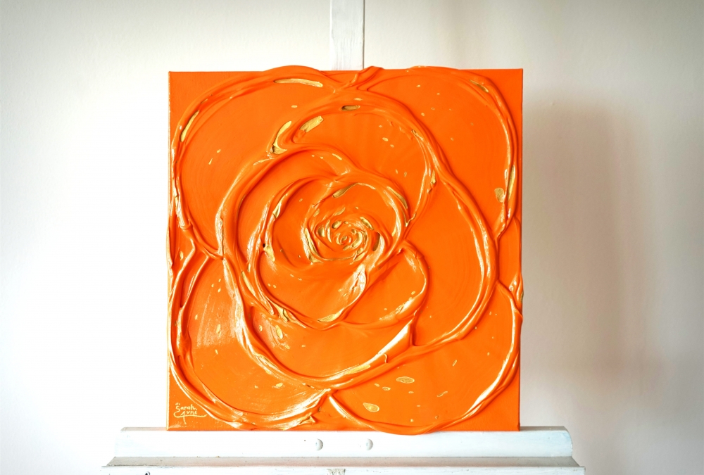 Little Orange Rose with a Touch of Gold I. 