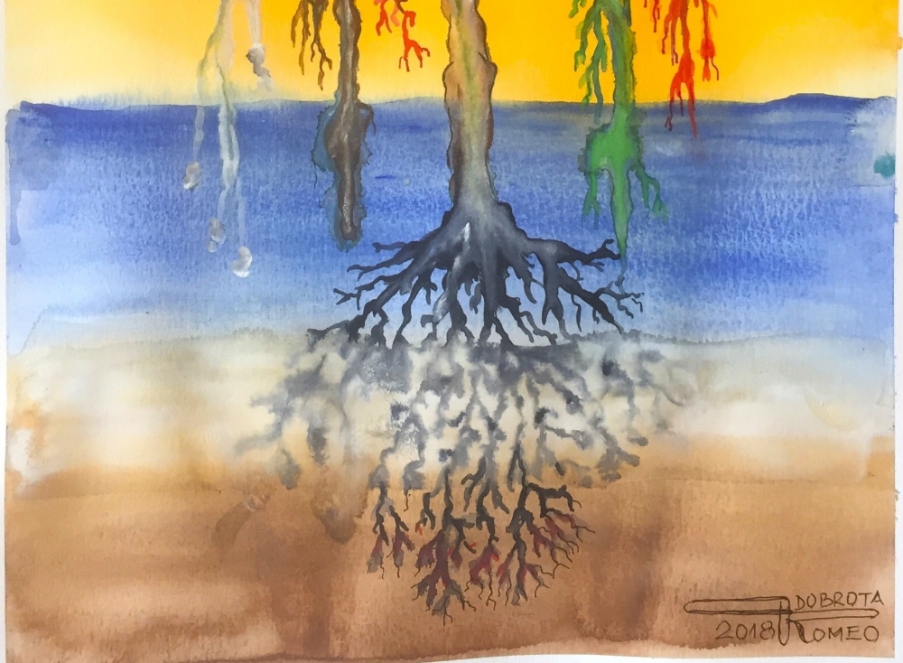 Seasons Vivaldi 1, watercolor on cold press paper, 12x18 inch, SKU 4063  