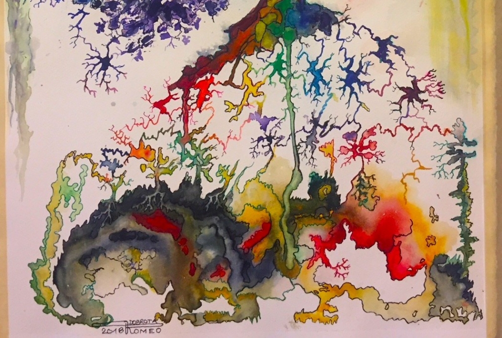 The rainbow tree, 15x22 inch, watercolors on cold press paper SKU 4074