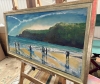 Barafundle Fantasy Atmospheric, Welsh, Beach Original oil Painting