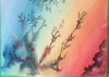 Connection with the Galaxy, 12x18 inch, water colors SKU 4066 