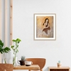 Golden Silence Floral Lady Art Canvas Painting 