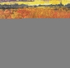 Distant Church evening skies cornfield (framed)