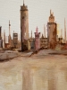 City View Beige Canvas Painting
