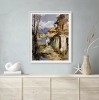 Rustic Village Landscape by the Water.