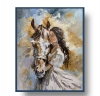 Woman with Horse Portrait.