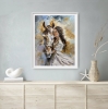 Woman with Horse Portrait.