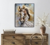 Woman with Horse Portrait.