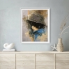 Woman in Hat, Portrait.