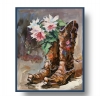 Cowboy Boots with Flowers.