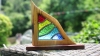 Satis, a stunning sculpture, made from spalted beech and stained glass